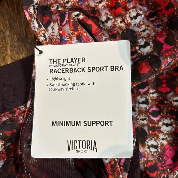 Victorias Secret Sports Bra Size Medium Racerback The Player Minimum Support - Picture 3 of 4
